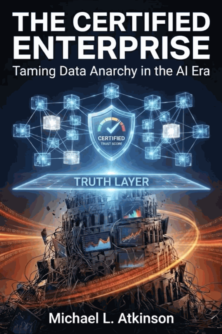 Front cover of The Certified Enterprise: Taming Data Anarchy in the AI Era, by Michael L. Atkinson.